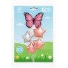 6-Balloon Set – Pink Butterfly & Metallic Stars