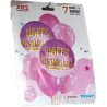 7 Happy Birthday Balloons – Pink Party Set