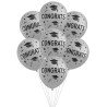 10 Congrats Balloons – Graduation Theme (Gold, Black, Silver)
