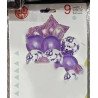 9 Purple Balloons with Star – Elegant & Glamorous Set