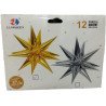 12 Ballons Étoile 3D Dorés – Déco Chic & Brillante