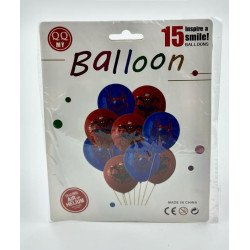 15 Red & Blue Superhero Balloons – Kids Birthday Special