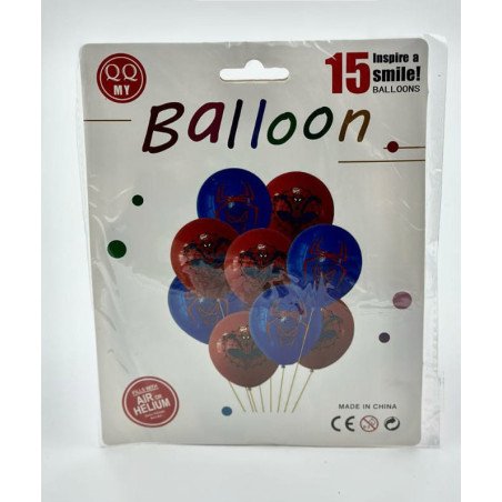 15 Red & Blue Superhero Balloons – Kids Birthday Special