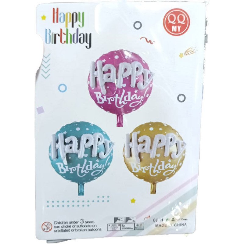 1 Ballons Géants "Happy Birthday" – Rose, Bleu et Doré 1 Ballons Géants "Happy Birthday" – Rose, Bleu et Doré