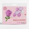 Ballons "Love Violet & Rose" - Lot de 9