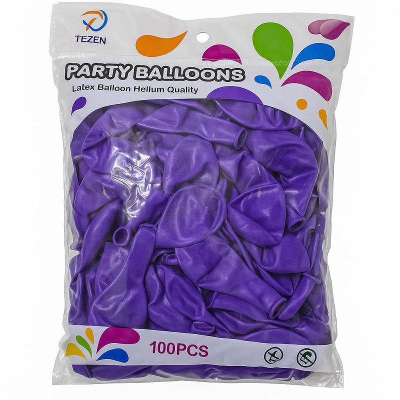 Purple Latex Balloons – Pack of 100 Purple Latex Balloons – Pack of 100