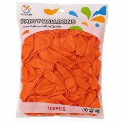 Orange Latex Balloons – Pack of 100