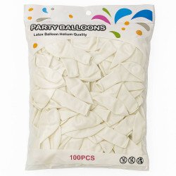 White Latex Balloons – Pack of 100