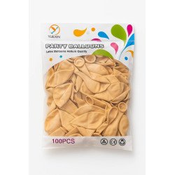 Beige Latex Balloons – Pack of 100