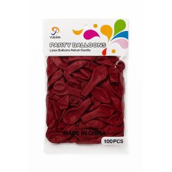 Burgundy Latex Balloons – Pack of 100