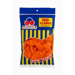 50 Orange Latex Balloons