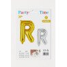 Letter 'R' Balloon - Gold and Silver