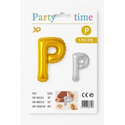 Letter P Balloon - Gold or Silver