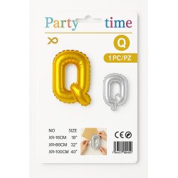 Letter Q Balloon - Gold or Silver