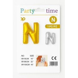 Letter N Balloon - Gold or Silver