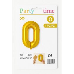 Number 0 Balloon - Silver