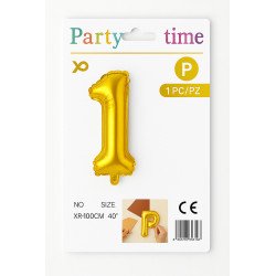 Number 1 Balloon - Gold