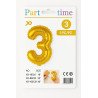 Number 3 Balloon - Gold