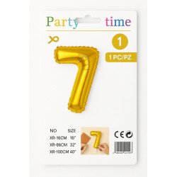 Number 7 Balloon - Gold