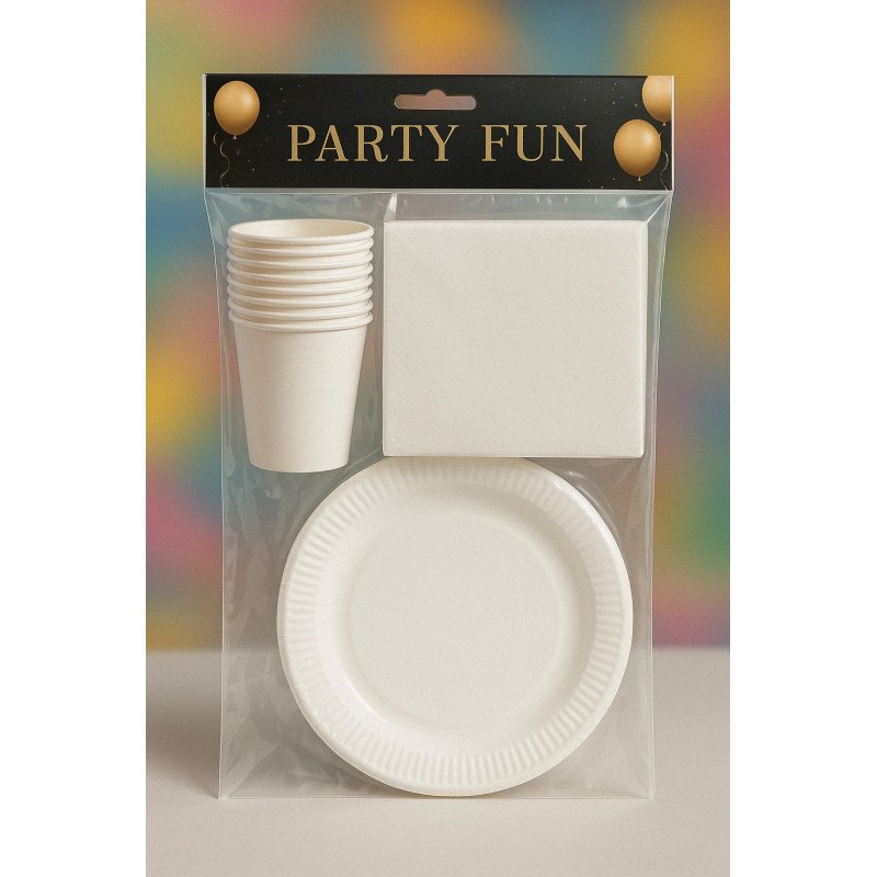 Pack Vaisselle Jetable Blanc Pack Vaisselle Jetable Blanc