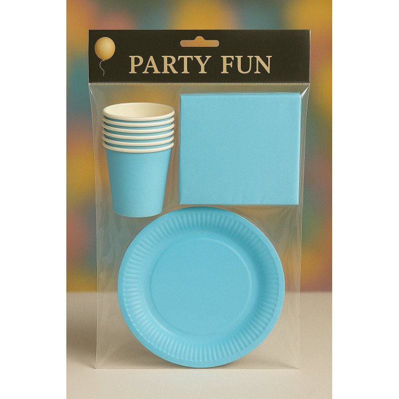 Light Blue Birthday Party Pack – 30 pcs Light Blue Birthday Party Pack – 30 pcs