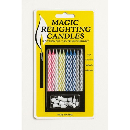 10 Bougies Magiques Multicolores