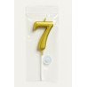 1 Bougie Chiffre 7 Dorée