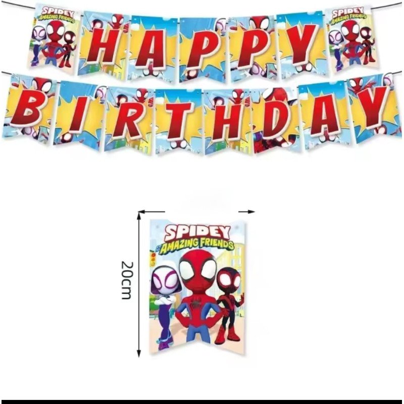 Guirlande "Happy Birthday" – Spidey Guirlande "Happy Birthday" – Spidey
