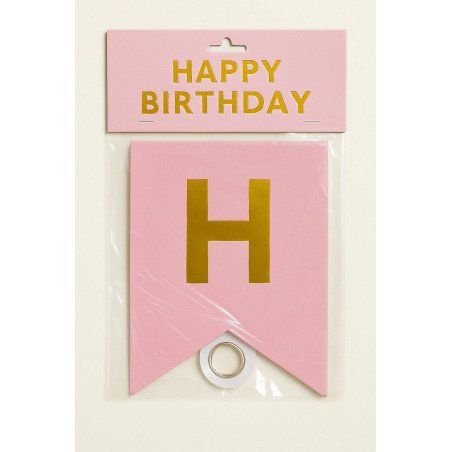 1 Guirlande “HAPPY BIRTHDAY” – Rose et Doré