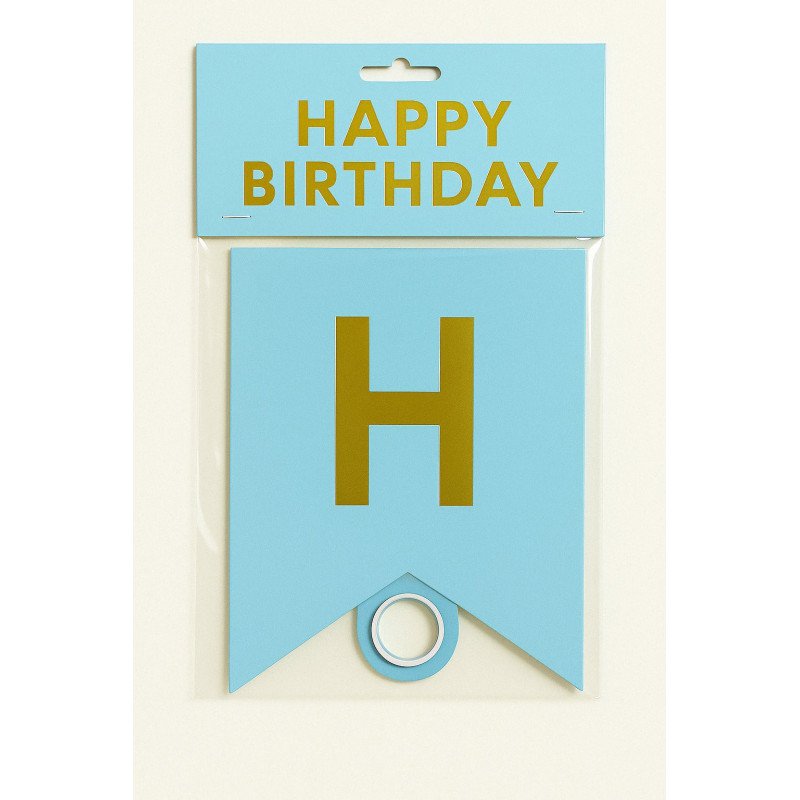 1 “HAPPY BIRTHDAY” Banner – Sky Blue & Gold 1 “HAPPY BIRTHDAY” Banner – Sky Blue & Gold