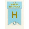 1 Guirlande “HAPPY BIRTHDAY” – Bleu Ciel et Doré