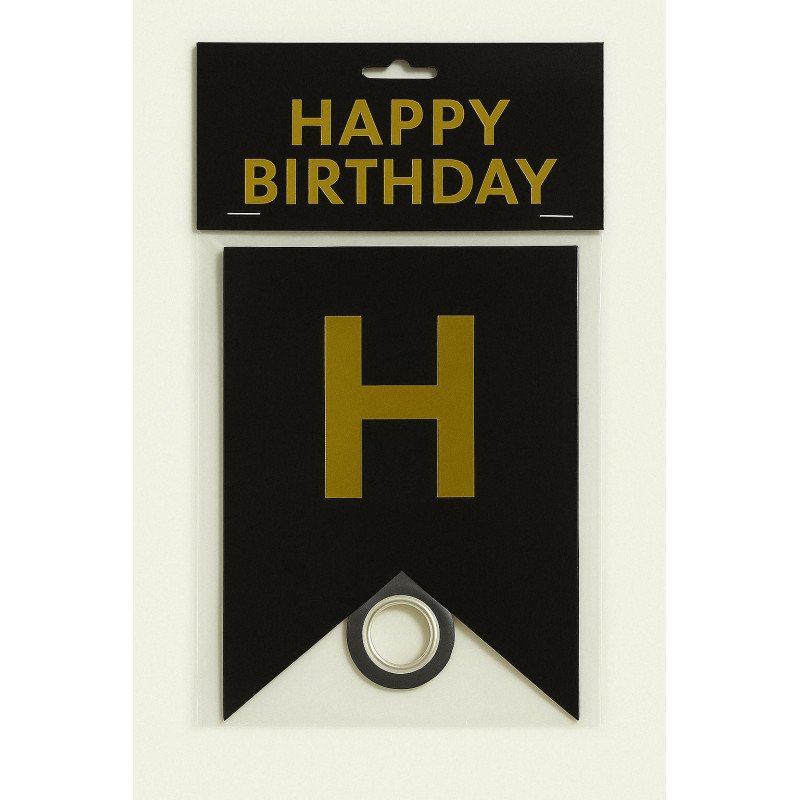 1 Guirlande “HAPPY BIRTHDAY” – Noir et Doré 1 Guirlande “HAPPY BIRTHDAY” – Noir et Doré