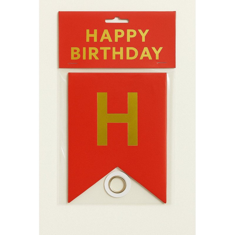 1 “HAPPY BIRTHDAY” Banner – Red & Gold 1 “HAPPY BIRTHDAY” Banner – Red & Gold