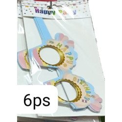 6 “HAPPY BIRTHDAY” Party Glasses – Colorful & Fun