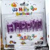 Bougies Lettres “HAPPY BIRTHDAY” – Violet Métallisé