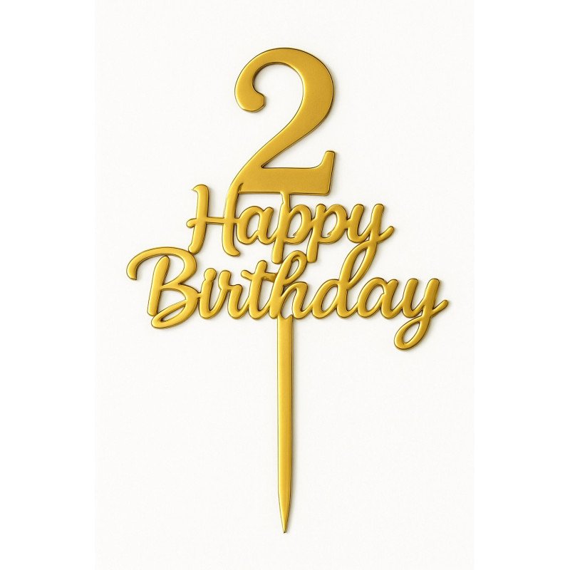 Gold Metallic Cake Topper – Numbers 0 to 9 “Happy Birthday” Gold Metallic Cake Topper – Numbers 0 to 9 “Happy Birthday”