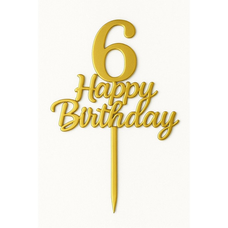 Gold Metallic Cake Topper – Numbers 0 to 9 “Happy Birthday” Gold Metallic Cake Topper – Numbers 0 to 9 “Happy Birthday”