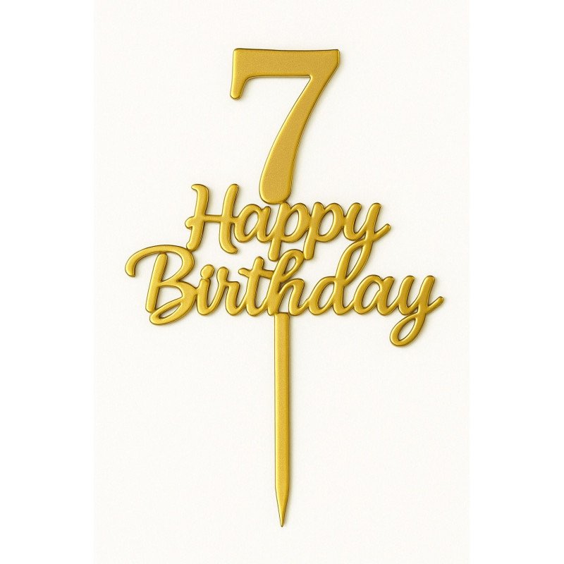 Gold Metallic Cake Topper – Numbers 0 to 9 “Happy Birthday” Gold Metallic Cake Topper – Numbers 0 to 9 “Happy Birthday”