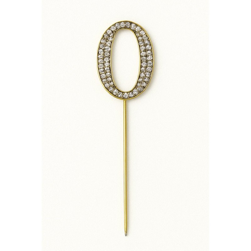Cake Topper Chiffres Strass Doré – de 0 à 9 Cake Topper Chiffres Strass Doré – de 0 à 9
