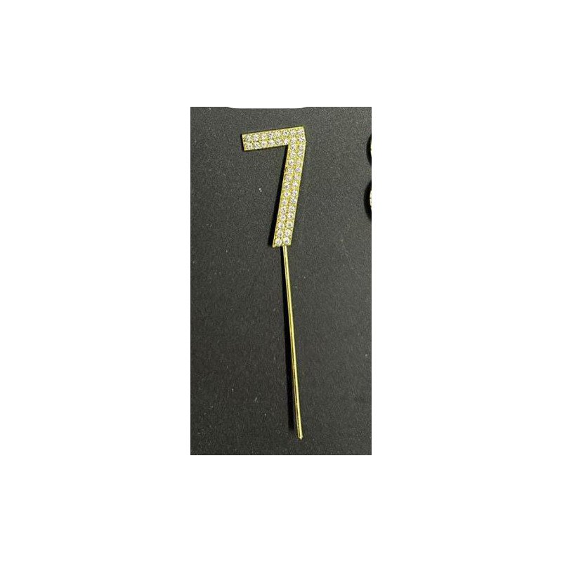 Cake Topper Chiffres Strass Doré – de 0 à 9 Cake Topper Chiffres Strass Doré – de 0 à 9