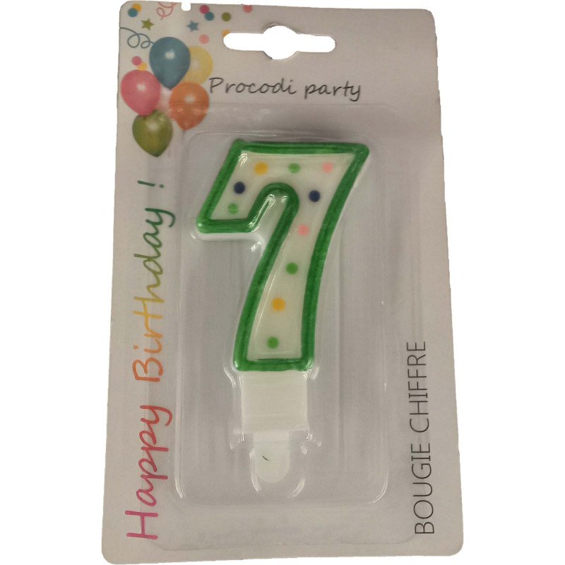 BOUGIE CHIFFRE N  7