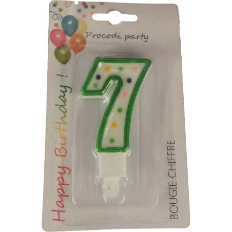 BOUGIE CHIFFRE N  7