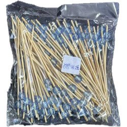 100 Wooden Cocktail Picks with Blue Beads – 12 cm