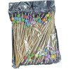 100  Wooden Cocktail Picks with Multicolor Cube Beads – 12 cm