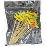 50 Wooden Cocktail Picks with Fruit Decorations – 12 cm