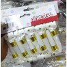 Set of 10 White Party Blowouts with Gold Stars