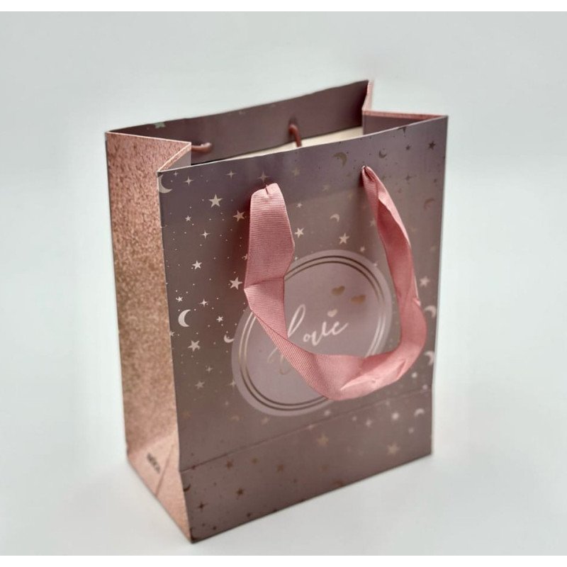 Luxury Pink & Gold Gift Bag - LOVE Theme Luxury Pink & Gold Gift Bag - LOVE Theme