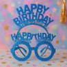 Glitter "Happy Birthday" Blue Glasses with Headband