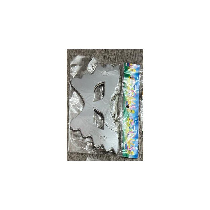 Set of 6 Silver Metallic Party Masks