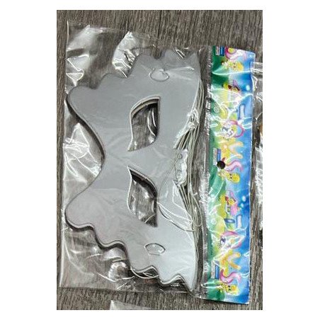 Set of 6 Silver Metallic Party Masks